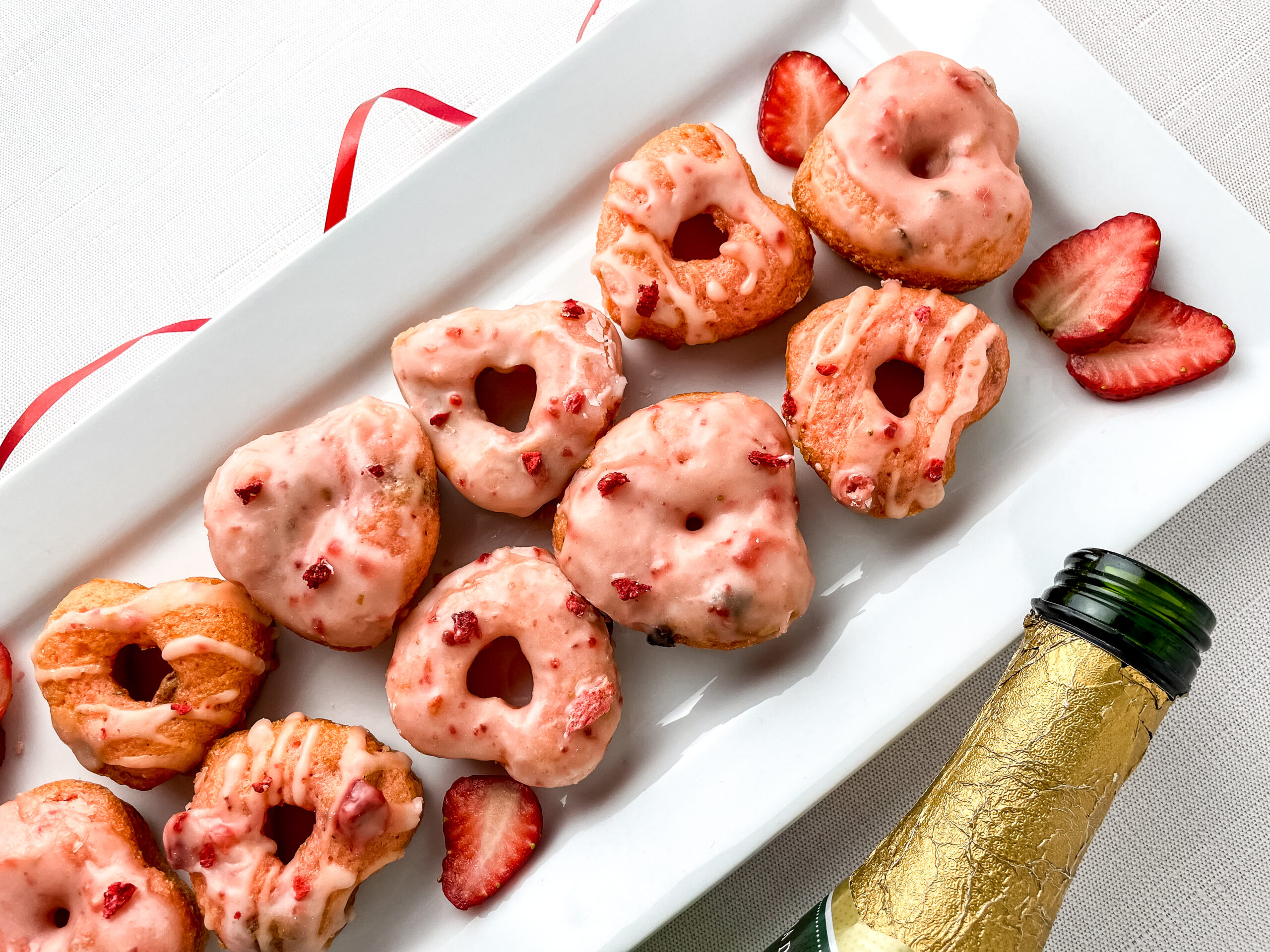 How to Make Strawberry Champagne Mini Cake Donuts