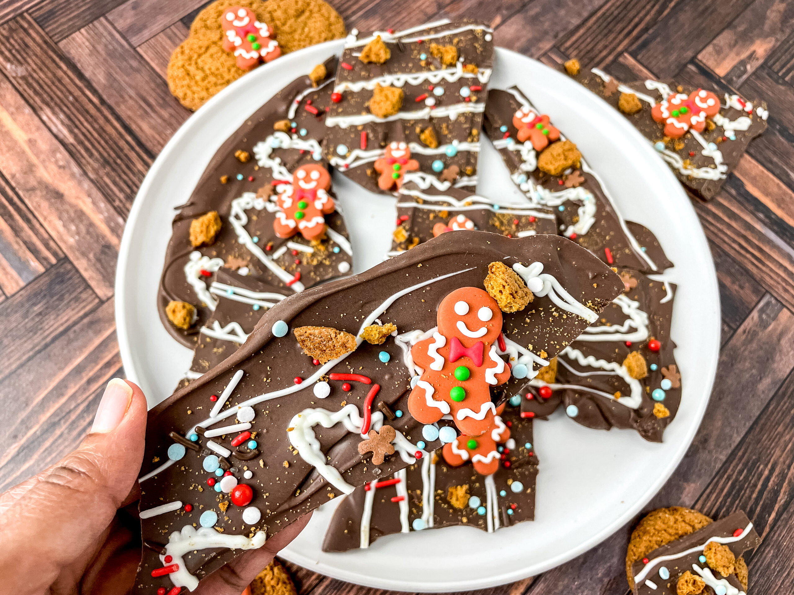 Ginger Snap Christmas Cookie Bark